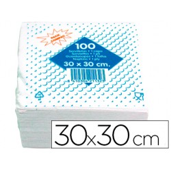 Servilleta algodon 30x30 cm -1 capa -paquete de 100 unidades