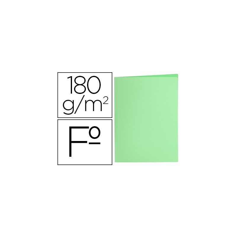 Subcarpeta liderpapel folio verde pastel 180g/m2 10433-SC40