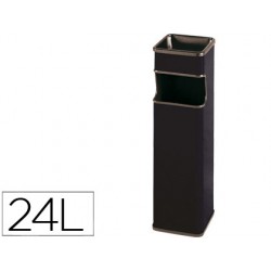 Cenicero papelera cuadrado 403 negro -metalico -medida 65x18x18