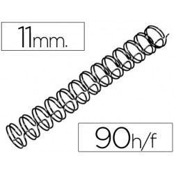 Espiral wire 3:1 11 mm n.7 negro capacidad 90 hojas caja de 100