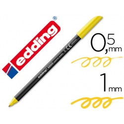 Rotulador edding punta fibra 1200 amarillo n.5 -punta redonda