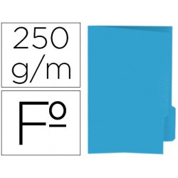 Subcarpeta cartulina gio folio pestaña derecha 250 g/m2 azul