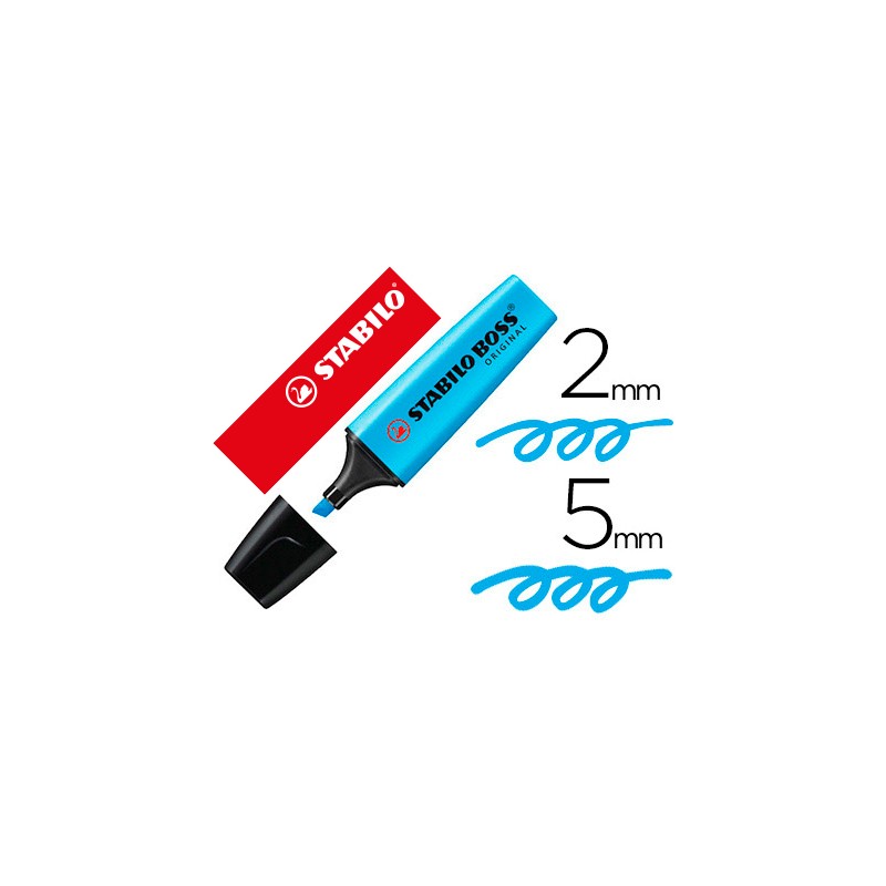 Rotulador stabilo boss fluorescente 70 azul 22763-70/31