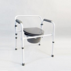Bathroom chair with WC | Foldable | Adjustable in height