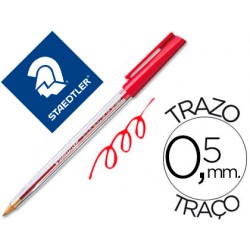 Boligrafo staedtler stick rojo con capuchon 9635-430M2CP5