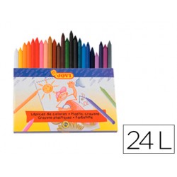 Lapices cera jovi hexagonal caja de 24 colores 4388-924