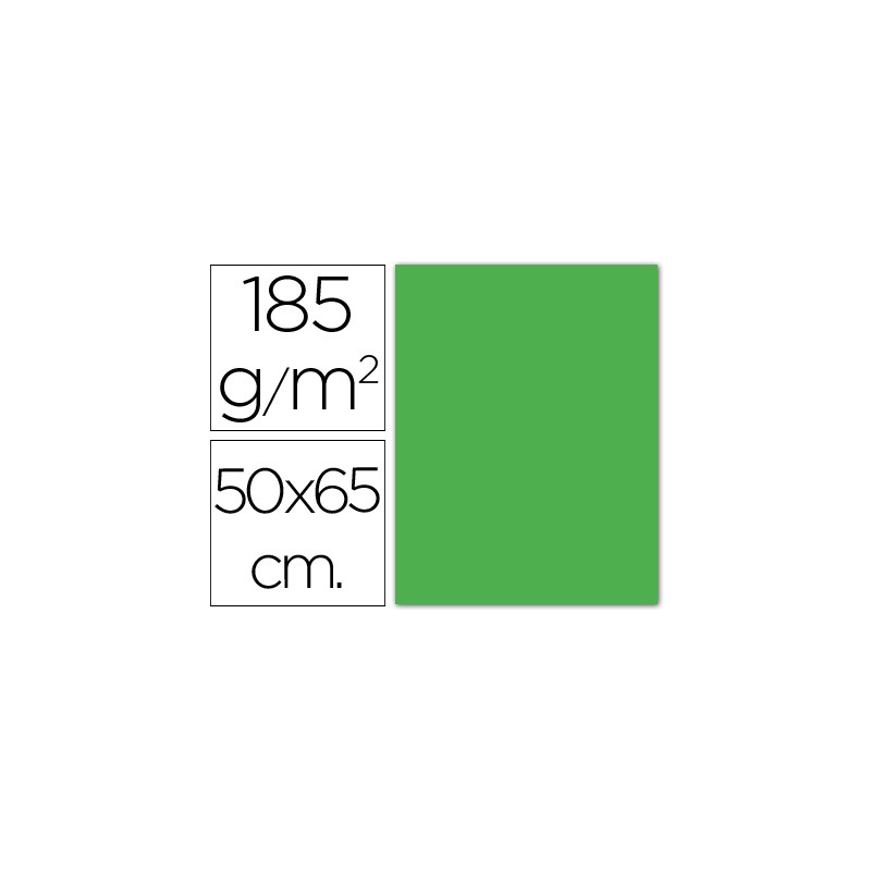 Cartulina guarro verde manzana -50x65 cm -185 gr 14344-200040237