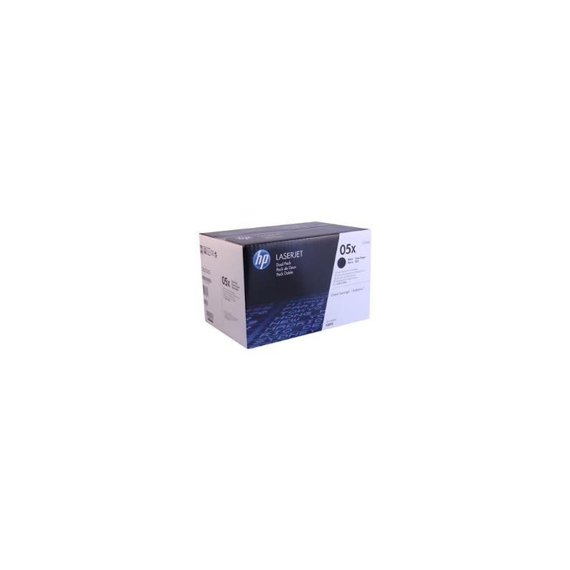 Toner hp laserjet ce505x negro 6500 pag pack 2 57703-CE505XD