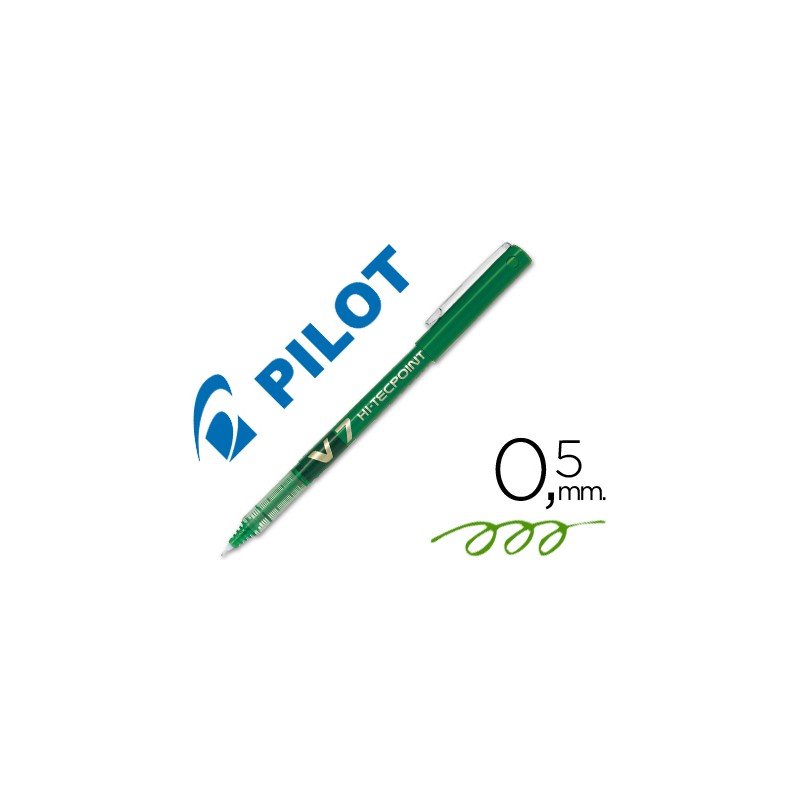 Rotulador pilot punta aguja v-7 verde 0.7 mm 18429-V-7 V