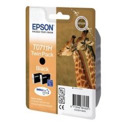 Ink-jet epson t0711h doble pack d120 sx205 215 218 405 415 515w