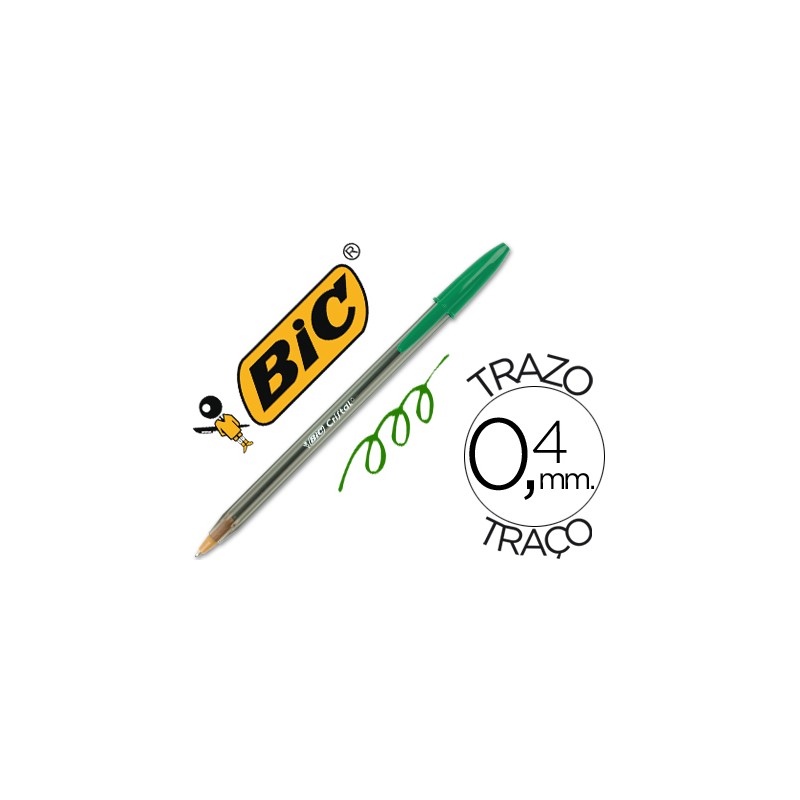 Boligrafo bic cristal verde -unidad 92382-8373629