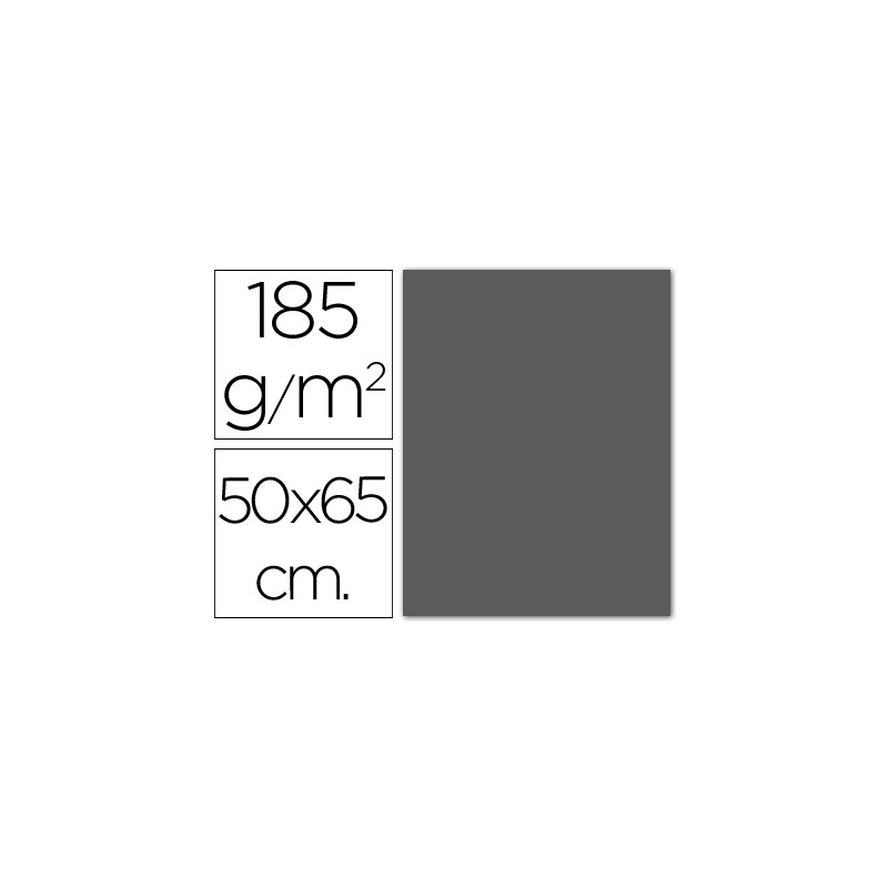 Cartulina guarro gris plomo -50x65 cm -185 gr 12667-200040244