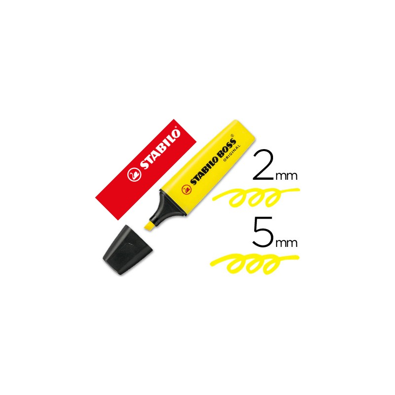 Rotulador stabilo boss fluorescente 70 amarillo 22762-70/24
