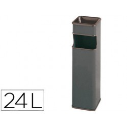 Cenicero papelera cuadrado 403 gris -metalico -medida 65x18x18