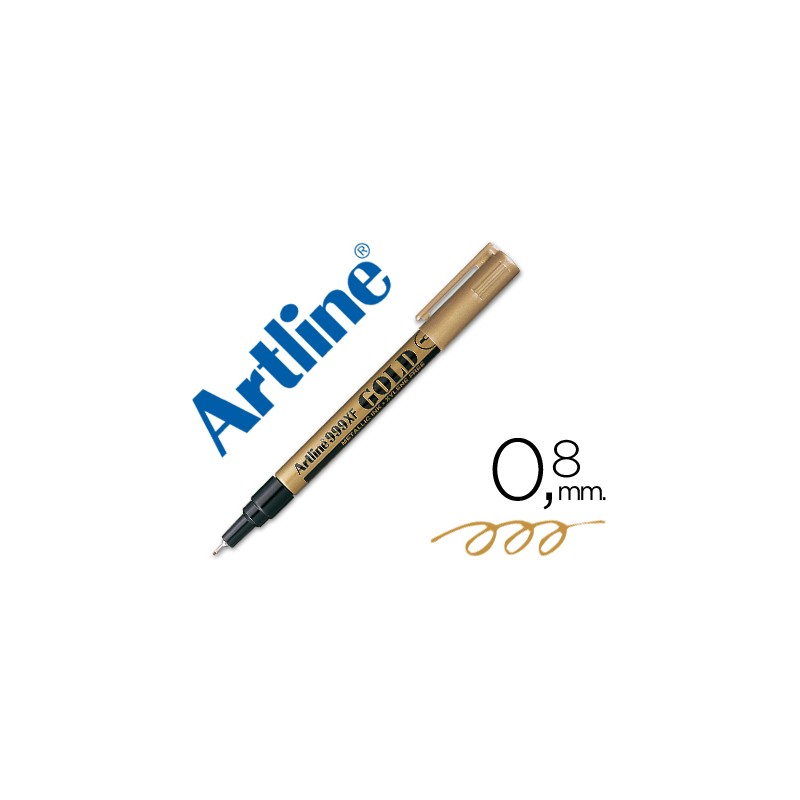 Rotulador artline marcador permanente tinta metalica ek-999 oro