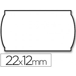 Etiquetas meto onduladas 22 x 12 mm lisa removible bl. -rollo