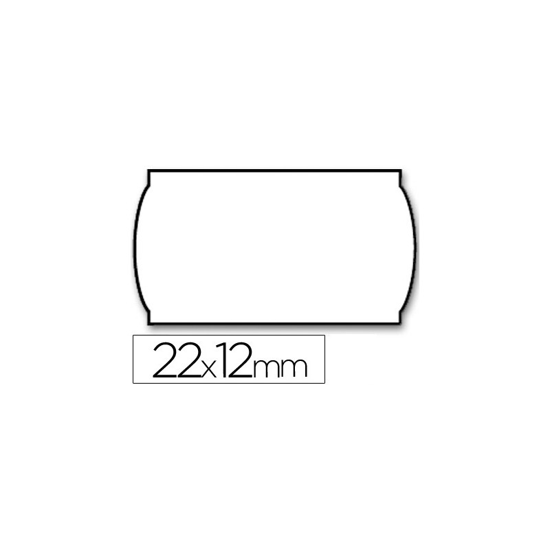 Etiquetas meto onduladas 22 x 12 mm lisa removible bl. -rollo