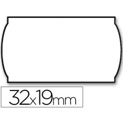 Etiquetas meto onduladas 32 x 19 mm lisa removible bl. -rollo