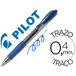Boligrafo pilot g-2 azul tinta gel -retractil -sujecion de