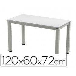 Mesa de oficina rocada executive 200ad02 aluminio /gris 120x60