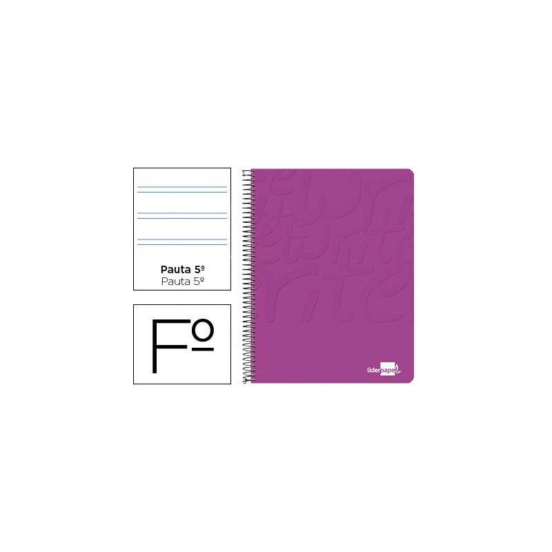 Cuaderno espiral liderpapel folio write tapa blanda 80h 60gr