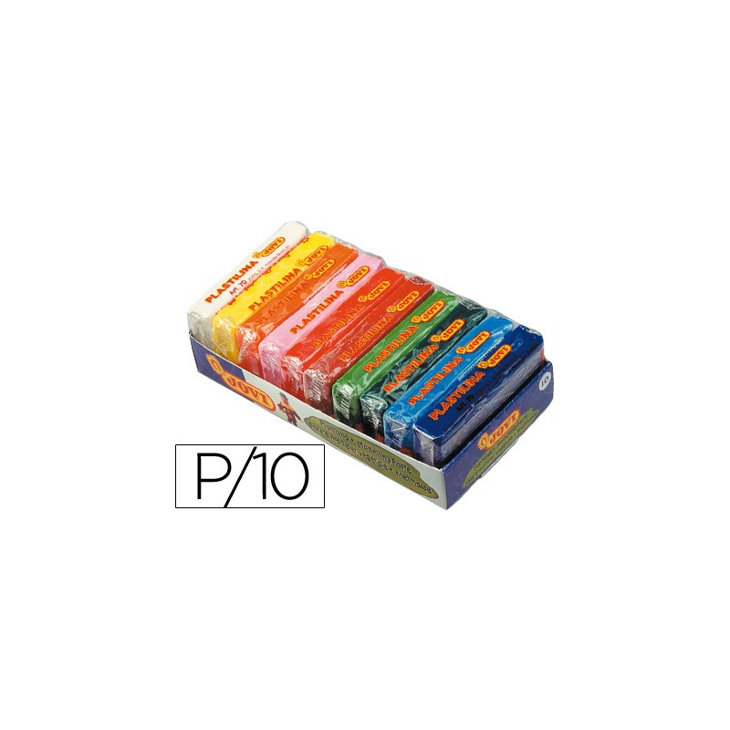 Plastilina jovi -bandeja con 10 paquetes colores surtidos