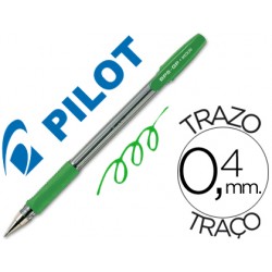 Boligrafo pilot bps-gp verde -sujecion de caucho -tinta base de