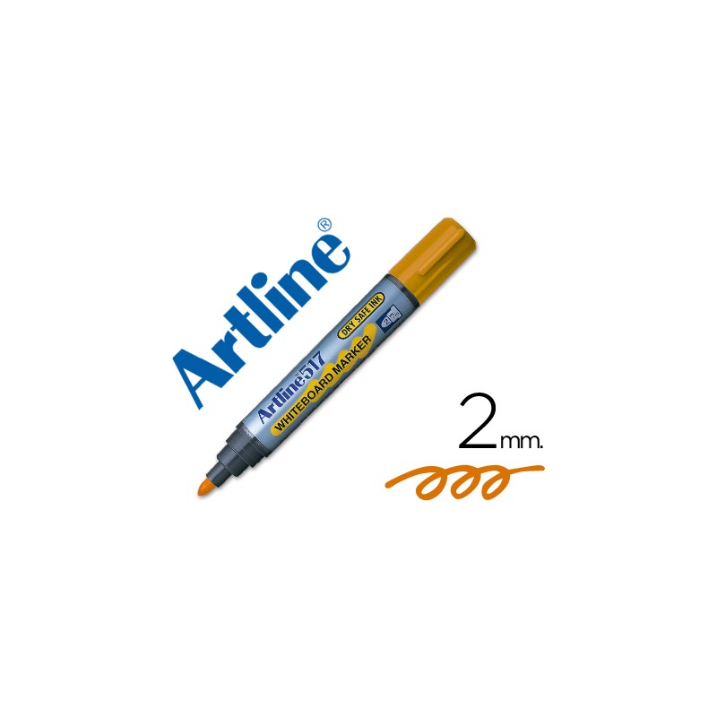Rotulador artline pizarra ek-517 naranja -punta redonda 2 mm