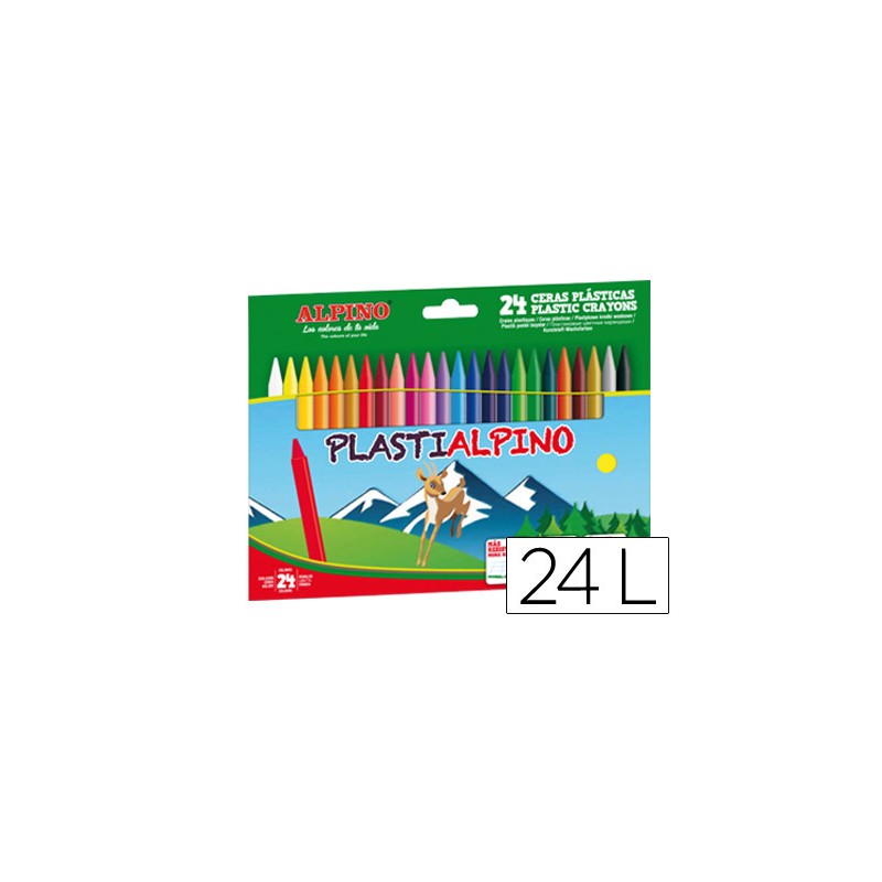 Lapices cera plastialpino caja de 24 colores 77542-PA000024