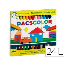 Lapices cera dacscolor caja de 24 colores 25707-DC050295
