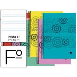 Cuaderno espiral liderpapel folio imagine tapa plastico 80h 60