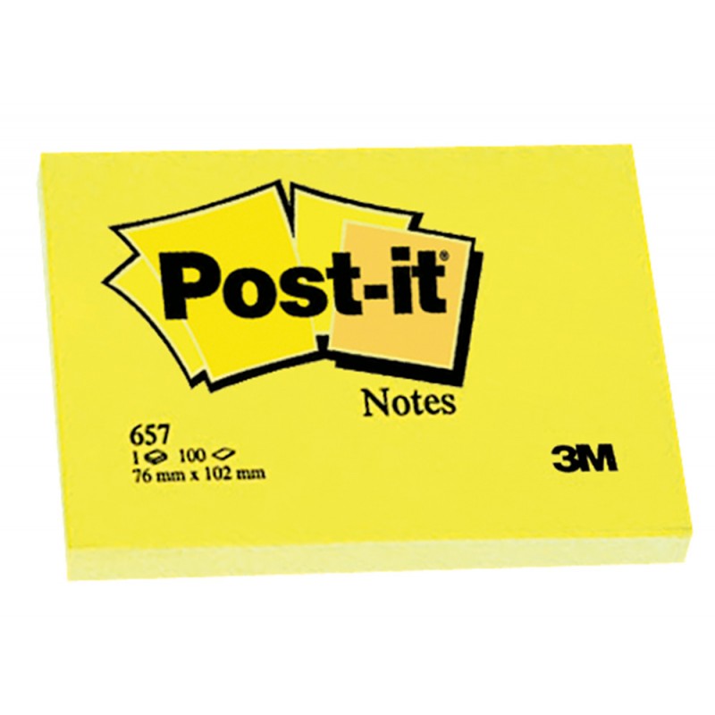 Bloc de notas adhesivas quita y pon post-it 38 x 51 mm amarillo