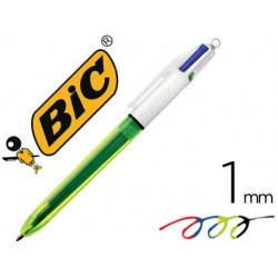 Boligrafo bic cuatro colores azul / negro / rojo / amarillo