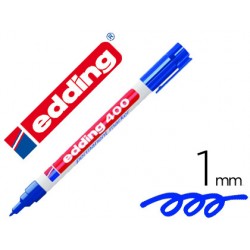 Rotulador edding marcador permanente 400 azul punta redonda 1