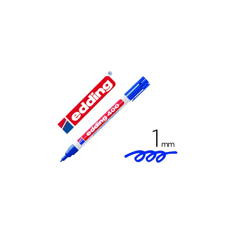 Rotulador edding marcador permanente 400 azul punta redonda 1