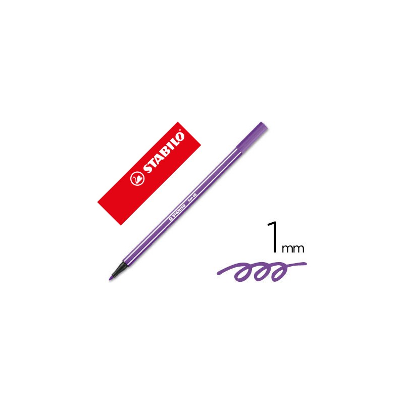 Rotulador stabilo acuarelable pen 68 violeta 1 mm 49237-68/55