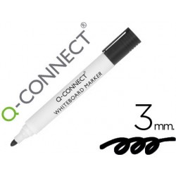 Rotulador q-connect pizarra blanca color negro punta redonda