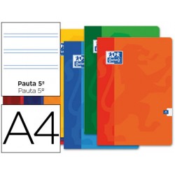 Libreta escolar oxford 48 h din a4 2 rayas pauta 49374-100100202