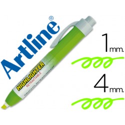Rotulador artline clix fluorescente ek-63 verde punta biselada