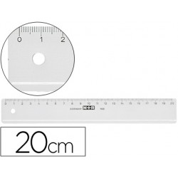Regla m+r 20 cm plastico transparente 52837-11200000