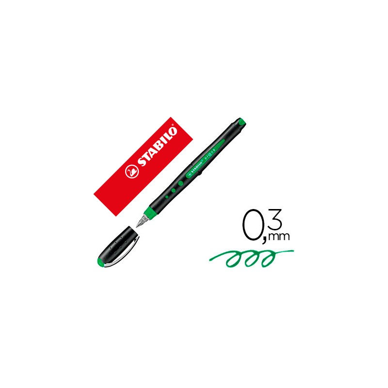Rotulador stabilo roller ball bl@ck 0,3 mm verde 150763-1016/36