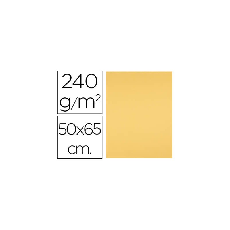 Cartulina liderpapel 50x65 cm oro 240 gr unidad 43482-CX18