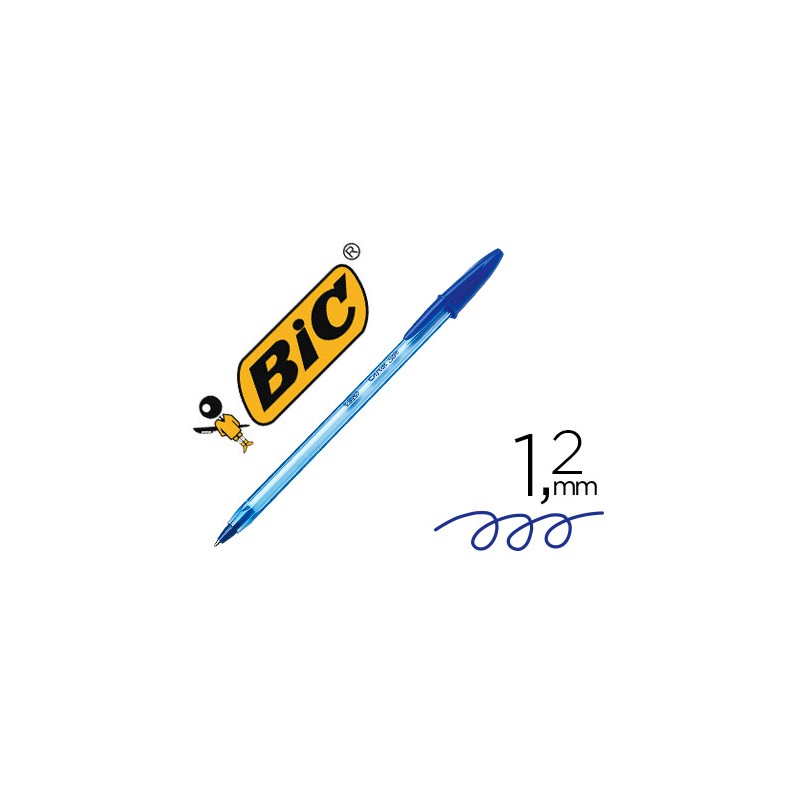 Boligrafo bic cristal soft azul punta de 1,2 mm 153770-951434