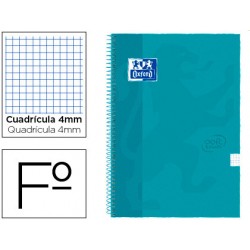 Cuaderno espiral oxford tapa extradura folio 80 h cuadricula 4