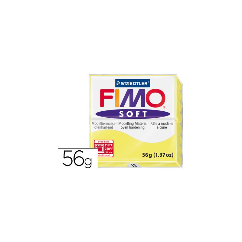 Pasta staedtler fimo soft 56 gr color amarillo limon