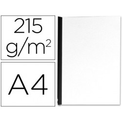 Tapa de encuadernacion q-connect carton din a4 blanco brillante