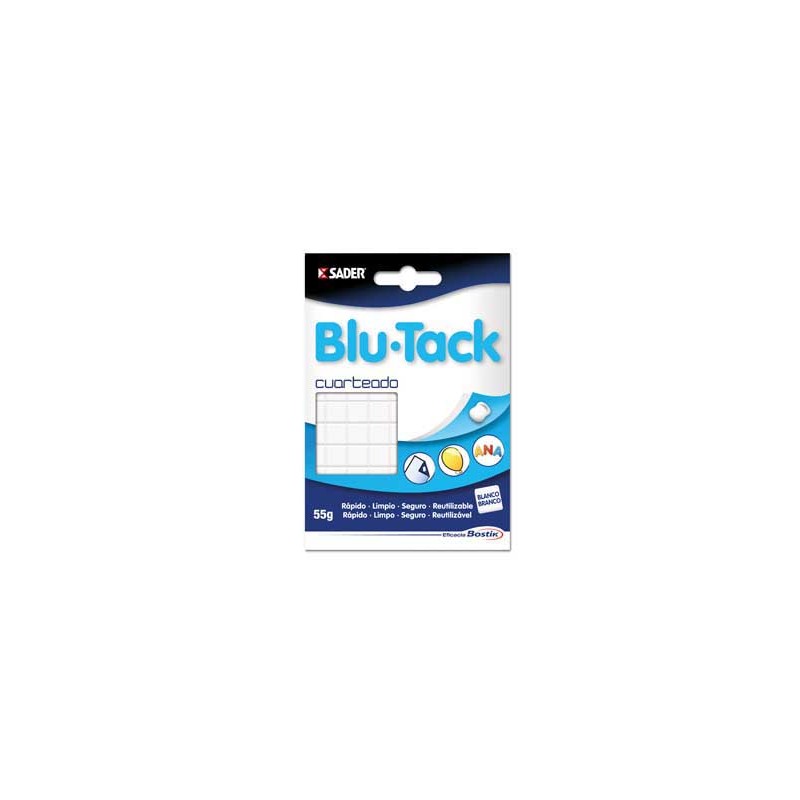 Sujetacosa masilla bostik blu tack blanco cuarteado 72994-1739