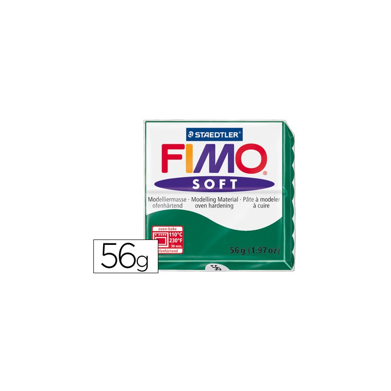 Pasta staedtler fimo soft 56 gr color verde esmeralda