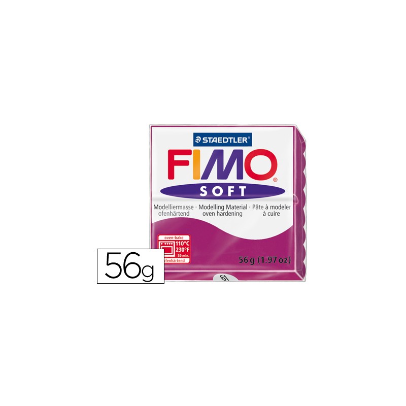 Pasta staedtler fimo soft 56 gr color purpura 54657-8020-61