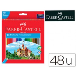 Lapices de colores faber-castell c/48 colores hexagonal madera